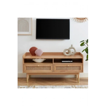 Livento Modern Masif Ahşap Hazeran TV Ünitesi
