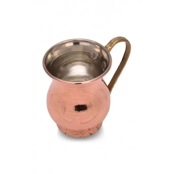 Turna Bakır Mini Zemzem Maşrapa Düz 100 Ml Kırmızı Turna0496-1