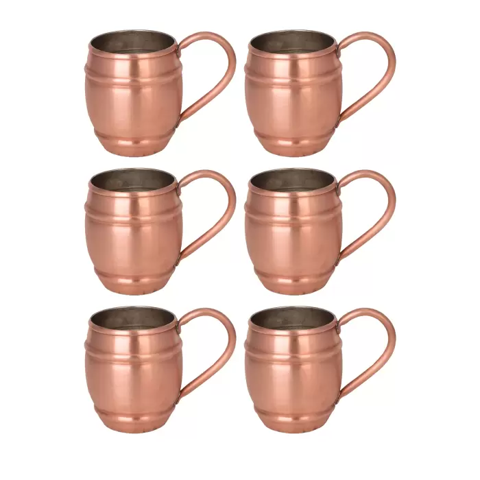 Turna Bakır Grande Bardak 2 No Düz 1000 Ml 6lı Takım Skoç Turna0464-64