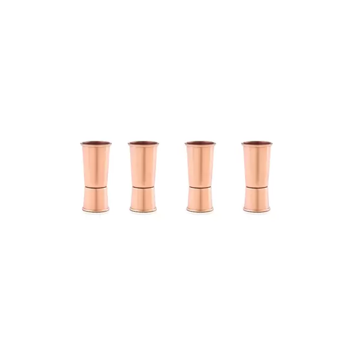 Turna Bakır Shot Bardak Düz 40 Ml 4lü Takım Kırmızı Turna0473-41