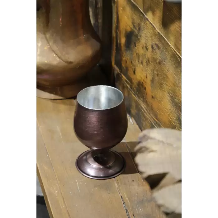 Turna Bakır Merlot Şarap Kadeh 500 Ml Düz Oksit Turna0504-3