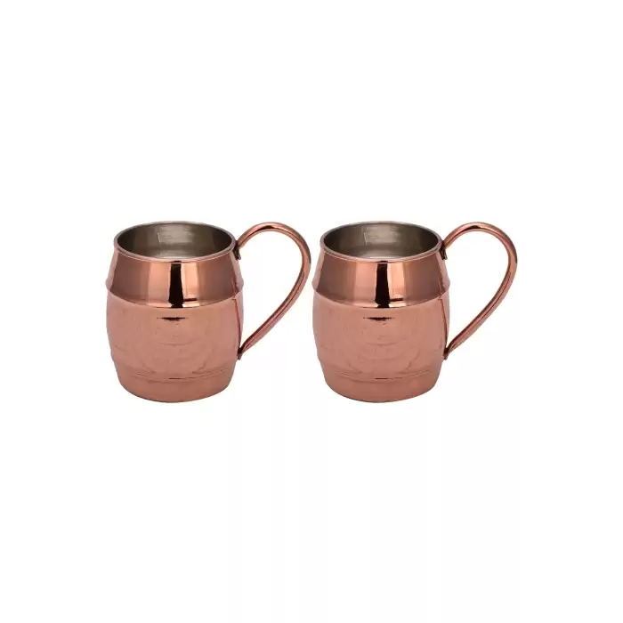 Turna Bakır Grande Bardak 1 No Düz 500 Ml 2li Takım Kırmızı Turna0498-21