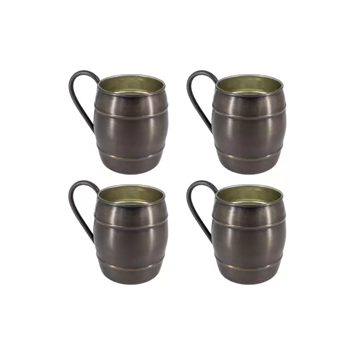 Turna Bakır Grande Bardak 1 No Düz 500 Ml 4lü Takım Oksit Turna0498-43