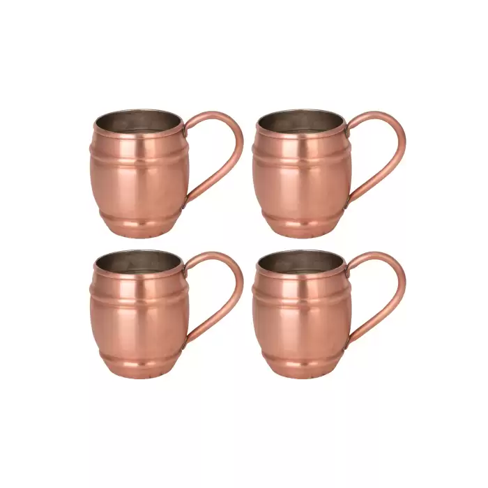 Turna Bakır Grande Bardak 2 No Düz 1000 Ml 4lü Takım Skoç Turna0464-44