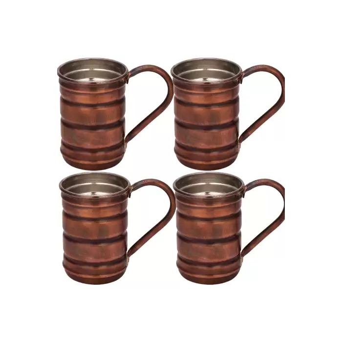 Turna Bakır İskoç Bardak Düz 380 Ml 4lü Takım Oksit Turna0489-43