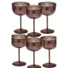 Turna Bakır Vino Kadeh 2 No Düz 400 Ml 6lı Takım Oksit Turna0457-63