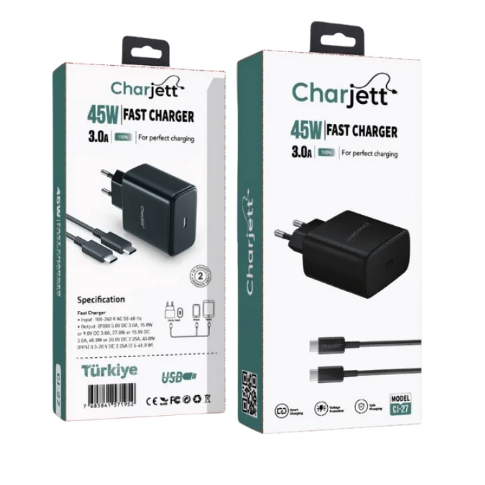 45 Watt Fast PD Şarj Seti