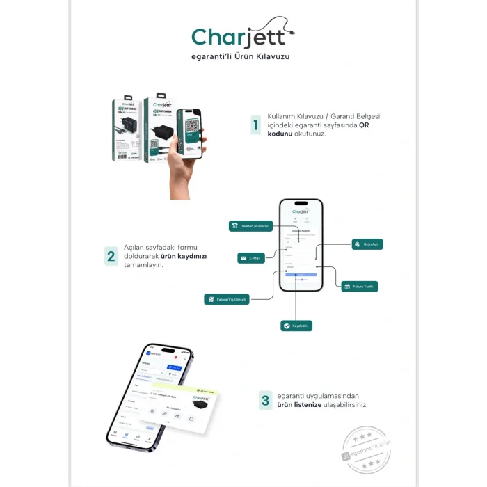 Charjett Kablolu TYPE-C Kulakiçi Kulaklık