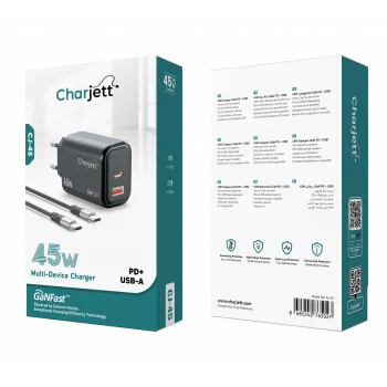 Charjett CJ-45 GaNFast™ 45W Şarj Kiti