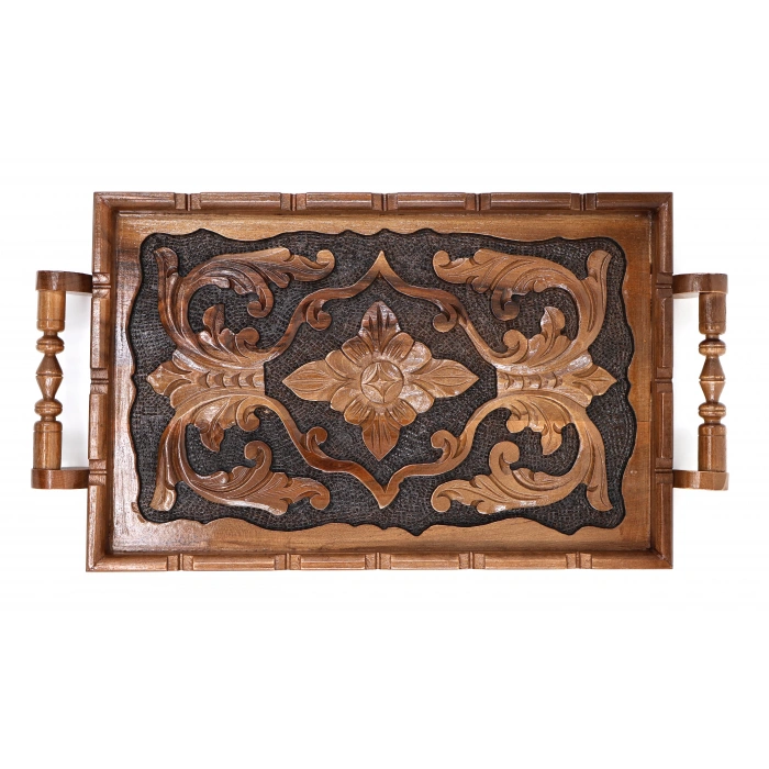 Ahşap Oyma Tepsi Büyük Boy