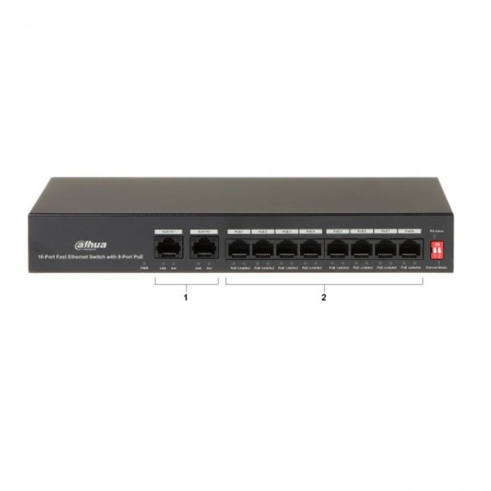 Dahua PFS3010-8ET-65 8 Kanal Poe li Network Switch