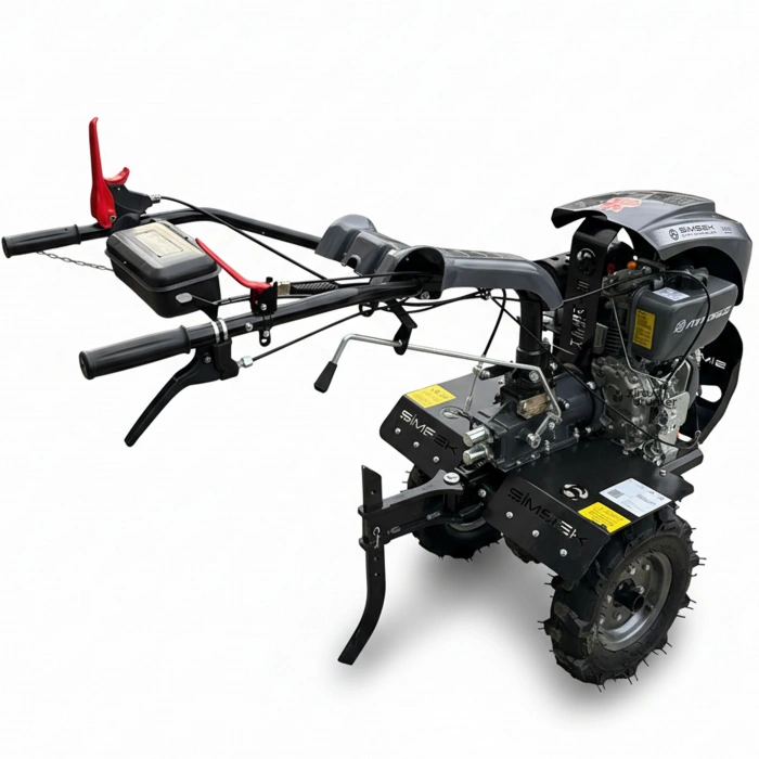 Şimşek 300D 7 Hp Dizel Kurmalı Çalıştırma Çapa Makinesi Tekerkeli 3+1 Vitesli