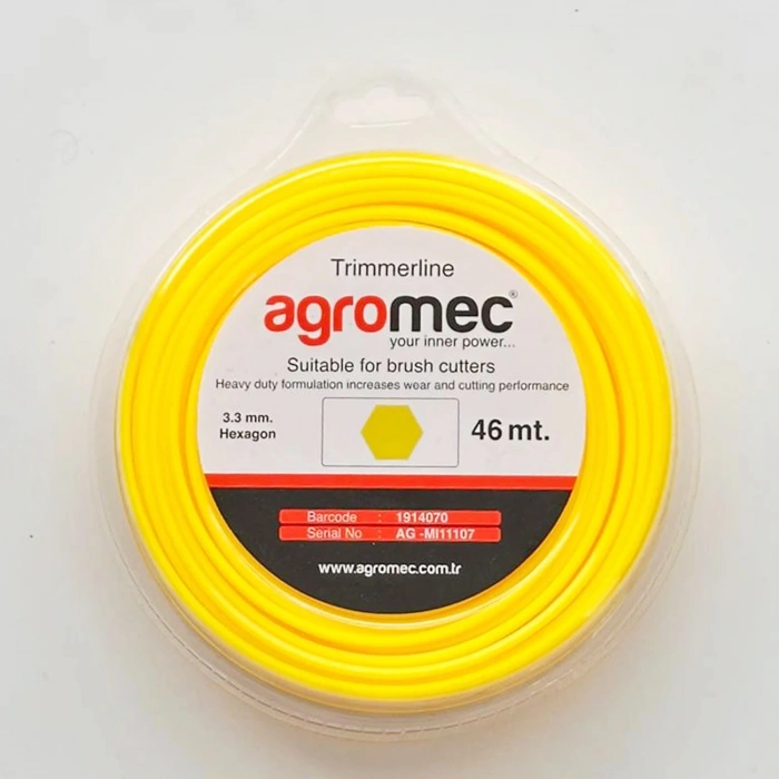 Agromec 3.30mm 46 mt Altı Köşe Motorlu Tırpan Misinası