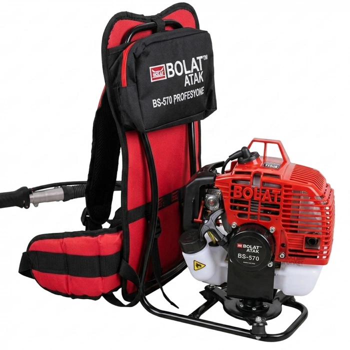 Bolat Atak BS-570 3.3Hp Profesyonel Benzinli Motorlu Sırt Tırpan Yeni Seri