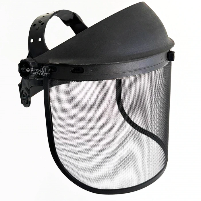 Motorlu Tırpan Profesyonel Yüz Koruma Maskesi Ayarlı Telli Maske İş Güvenliği Maskesi