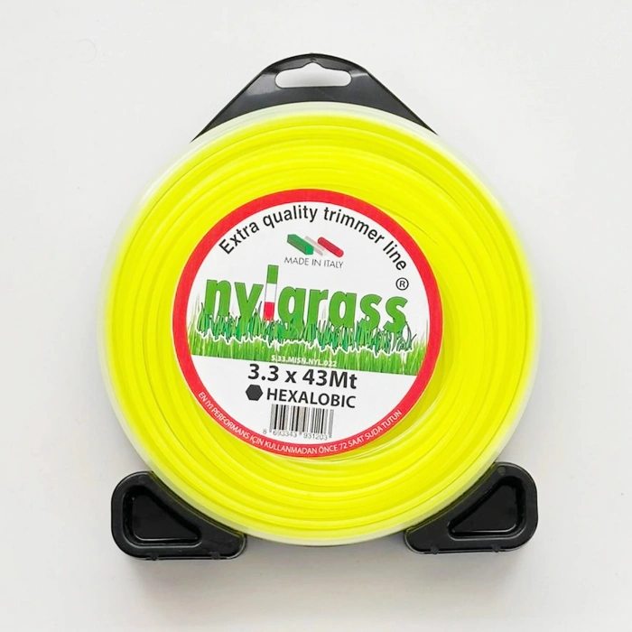 Nylgrass 6 Köşe 3,3 mm 43 mt Motorlu Tırpan Misinası