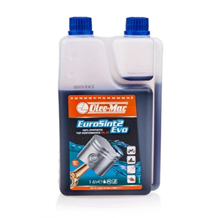 Oleomac EuroSint2 Evo 2 Zamanlı Motor Yağı Tam Sentetik 1 lt Mavi