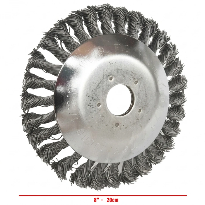 Motorlu Tırpan Uyumlu Telli Fırça Metal Temizleme Aparatı 20cm