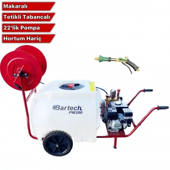 Bartech PM200 İlaçlama Tankı Tetikli Tabanca 200LT 22 lik Pompa Hortumsuz