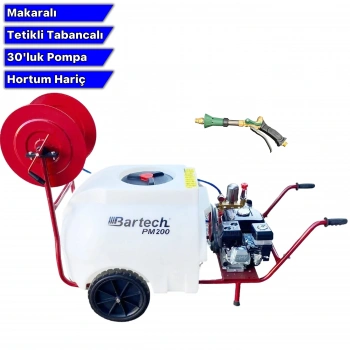 Bartech PM200 İlaçlama Tankı Tetikli Tabanca 200LT 30 luk Pompa Hortumsuz