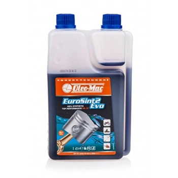Oleomac EuroSint2 Evo 2 Zamanlı Motor Yağı Tam Sentetik 1 lt Mavi