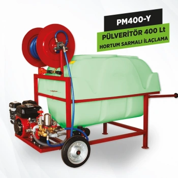 PatPat 400lt Pülverizatör Basınçlı İlaçlama 30luk Pompa 100mt Hortum Mavi