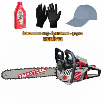 Teammax TM5200-5 Benzinli Motorlu Testere 2.44Hp Ağaç Kesim Motoru