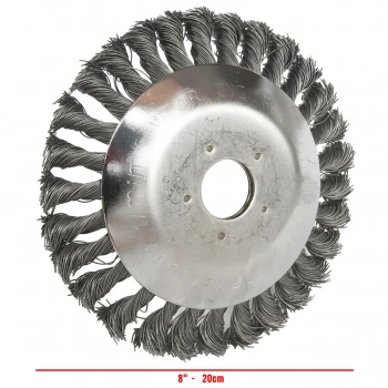 Motorlu Tırpan Uyumlu Telli Fırça Metal Temizleme Aparatı 20cm