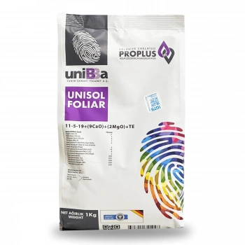 Unibba Unisol Foliar Npk Yaprak Gübresi 11-5-19+(9Cao)+(2Mgo)+Te 1 Kg