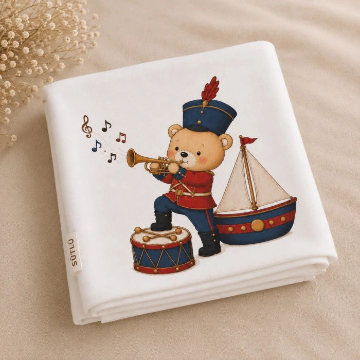 SÜTLÜ %100 Organik Pamuk Battaniye Little Voyage Collection