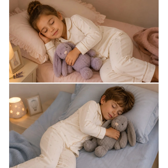 SÜTLÜ Yatak Pijama Takımı Ecru Collection