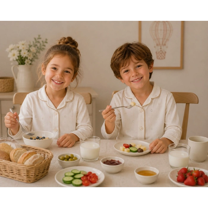 SÜTLÜ Yatak Pijama Takımı Ecru Collection