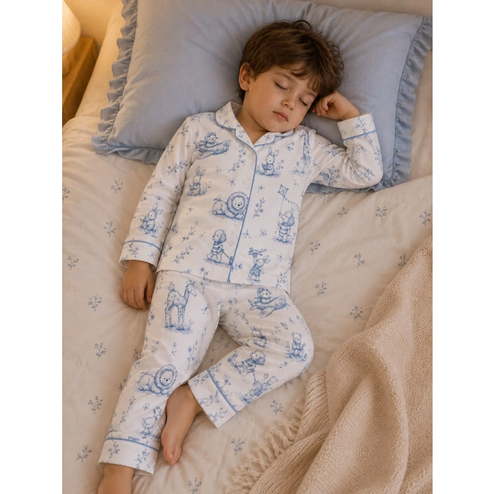 SÜTLÜ Yatak Pijama Takımı Little Adventure Collection