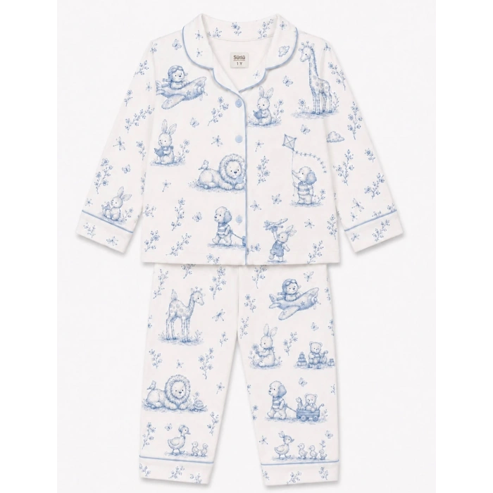 SÜTLÜ Yatak Pijama Takımı Little Adventure Collection