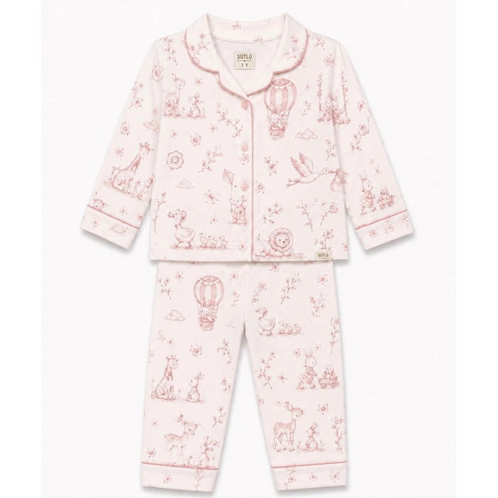 SÜTLÜ Yatak Pijama Takımı Little Blossom Collection