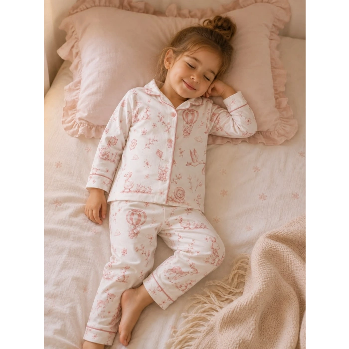 SÜTLÜ Yatak Pijama Takımı Little Blossom Collection