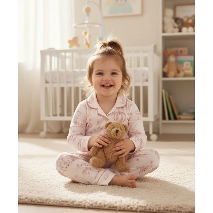 SÜTLÜ Yatak Pijama Takımı Little Blossom Collection