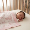 SÜTLÜ %100 Organik Pamuk Bebek Battaniyesi Little Blossom Collection