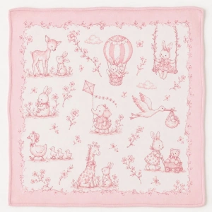 SÜTLÜ %100 Organik Pamuk Bebek Battaniyesi Little Blossom Collection
