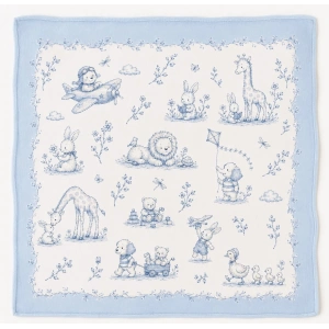 SÜTLÜ %100 Organik Pamuk Bebek Battaniyesi Little Adventure Collection