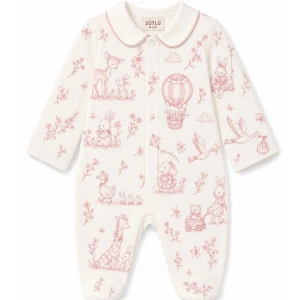 SÜTLÜ Ayaklı Bebek Tulumu Little Blossom Collection