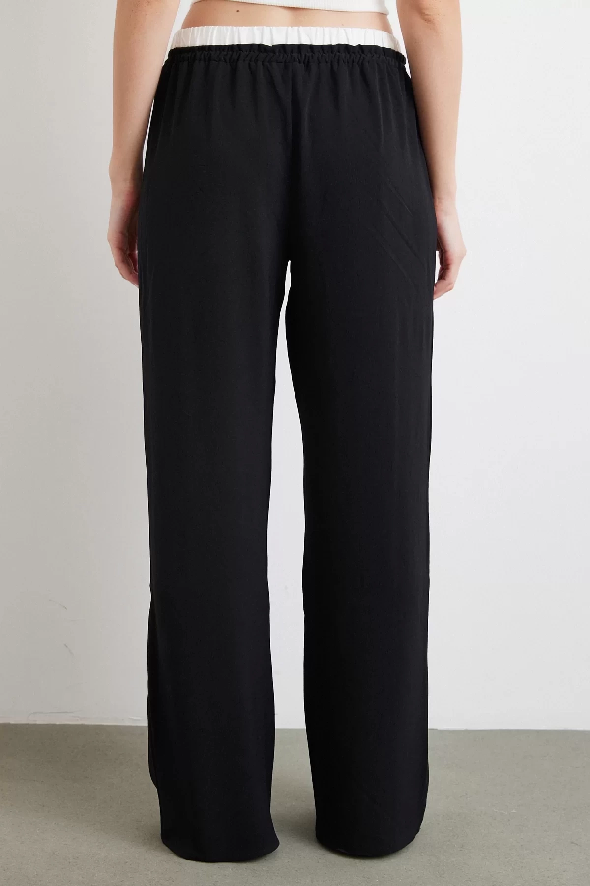 Bel Bantlı Wide Leg Pantolon