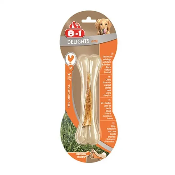 8in1 Delights Tavuklu Köpek Kemik Ödülü 1 Adet Large 130 Gr