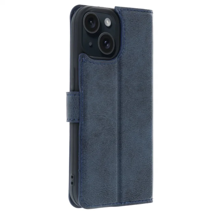 Apple İphone 15 Trend S Plus Kapaklı Kılıf - Lacivert