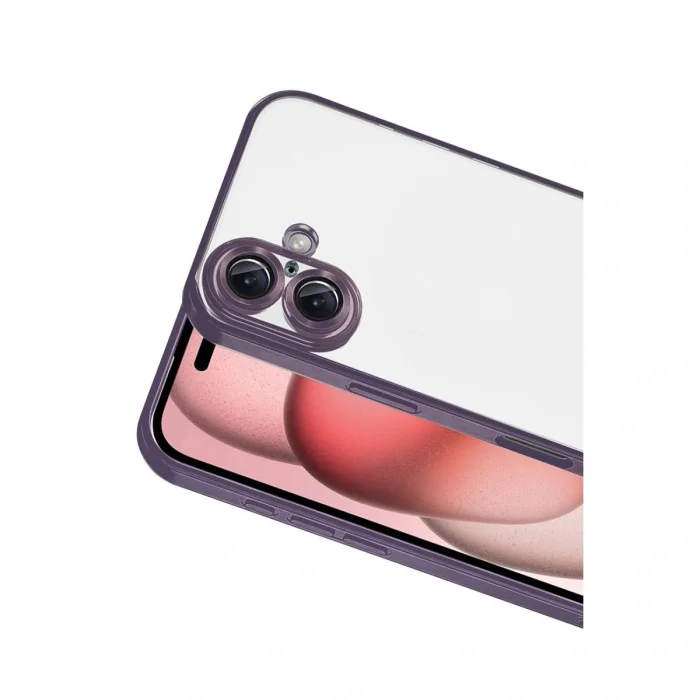Apple İphone 17  Lensli Silikon - Mor