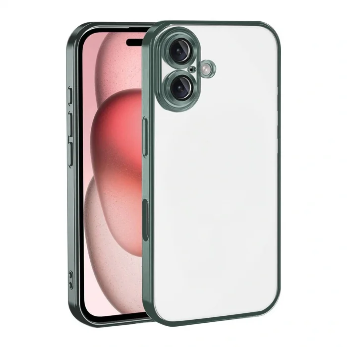 Apple İphone 17  Lensli Silikon - Yeşil