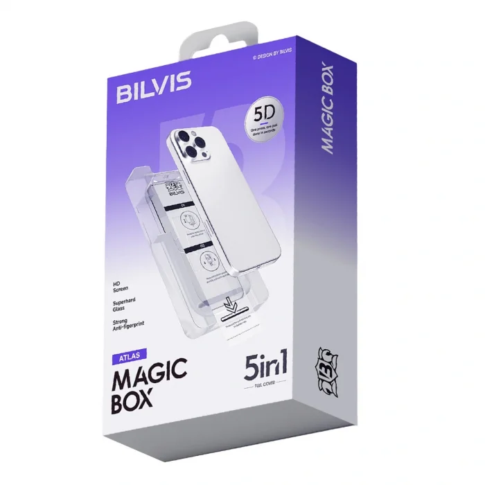 Apple İphone 17 Pro Bilvis 5in1 3d Magic Cam Ekran Koruyucu - Siyah