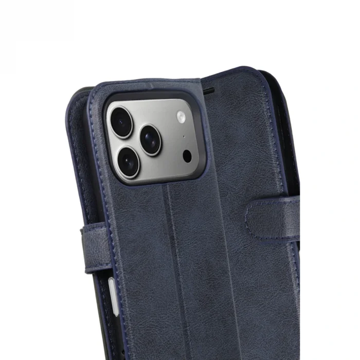 Apple İphone 17 Pro Trend S Plus Kapaklı Kılıf - Lacivert