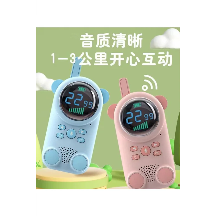 Çocuklar Için Kamp Yürüyüş El Telsizi Şarj Edılebılır 3km Menzil Mavi