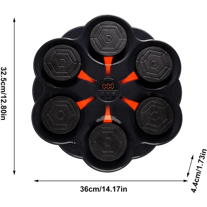 Duvar Boks Makinesi Müzikli Bluetooth Hoparlör Özellikli Led Işıklı Ritimli 9 Mod Seviye Ayarlı Box